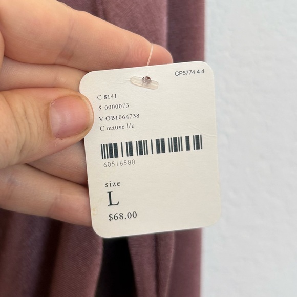 Free People Bodysuit in Mauve Size Large NWT - Picture 6 of 6